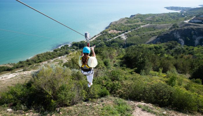 Zip lining